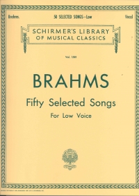 Brahms 50 Selected Songs Low Voice Lb1581 Sheet Music Songbook