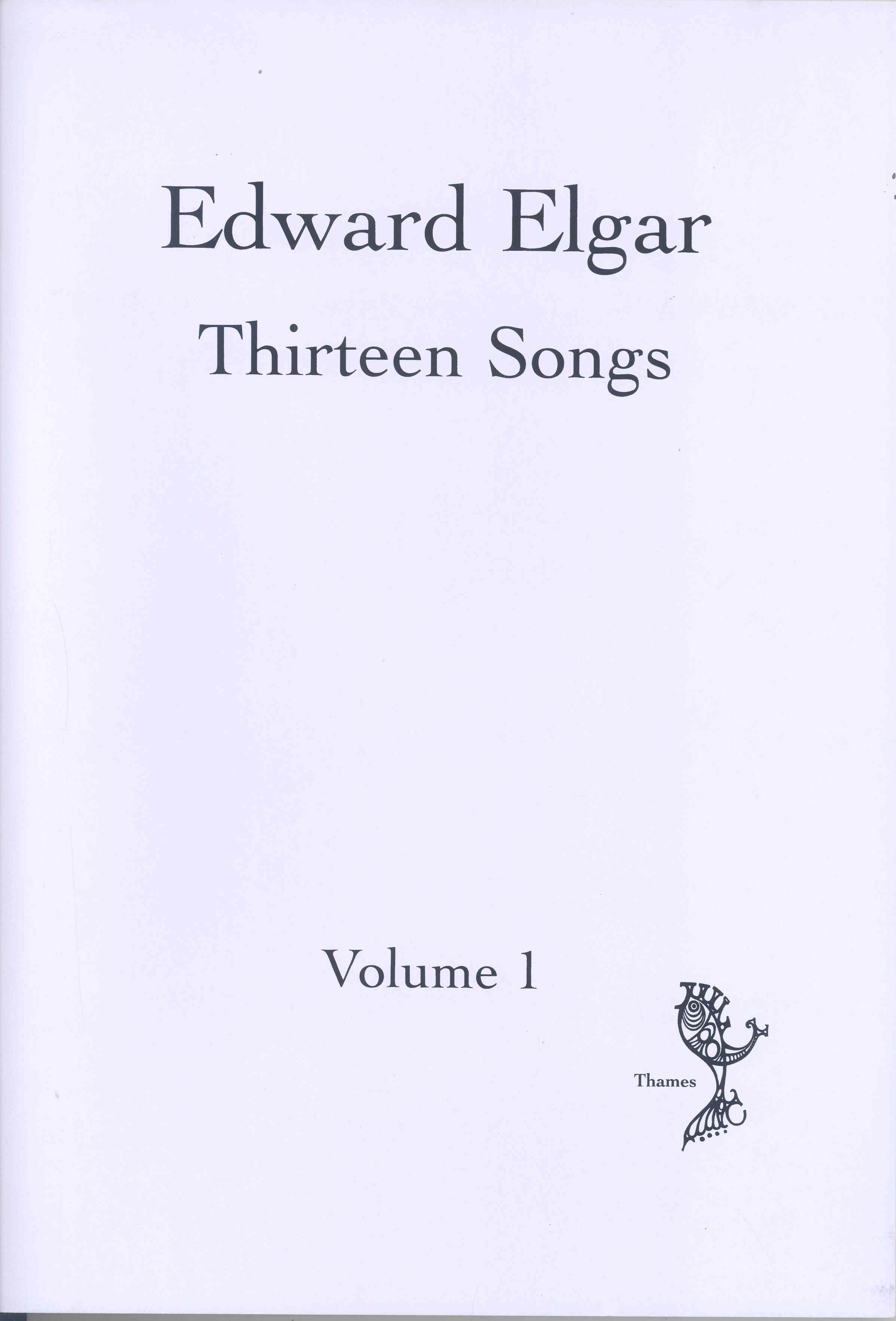 Elgar 13 Songs Vol 1 Sheet Music Songbook