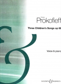 Prokofiev 3 Childrens Songs Op68 English Russian Sheet Music Songbook