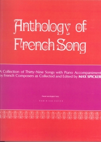 Anthology Of French Songs High Voice Sheet Music Songbook