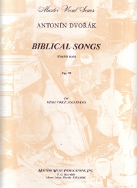Dvorak Biblical Songs High Voice Sheet Music Songbook