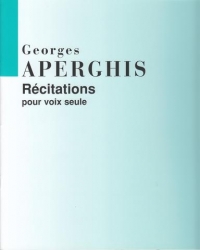 Aperghis Recitations Solo Voice Op46 Sheet Music Songbook