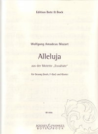 Mozart Alleluja From Exultate Sheet Music Songbook