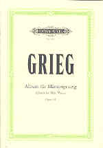 Grieg Album For Male Voices Sheet Music Songbook