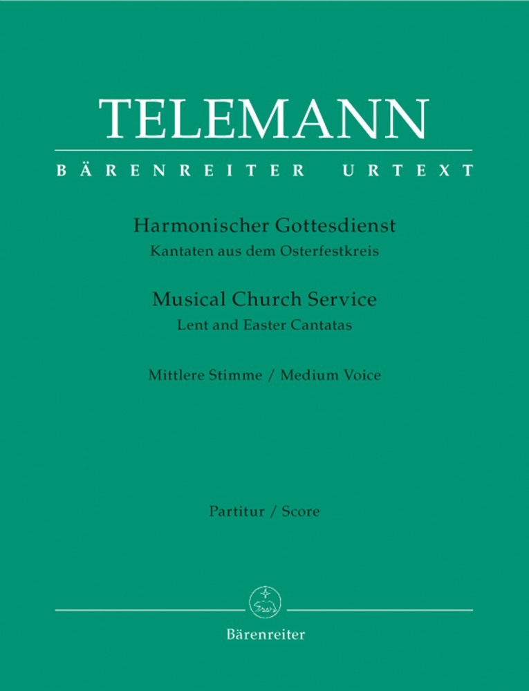 Telemann Cantatas Lent & Easter Medium Sc & Parts Sheet Music Songbook