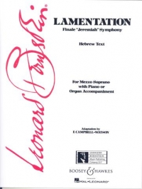 Bernstein Lamentation Mezzo Soprano & Piano Sheet Music Songbook
