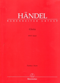 Handel Gloria (hwv Deest) Voice Large Full Score Sheet Music Songbook