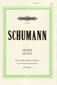 Vocal Duets (34) Ss Sa St Schumann R Sheet Music Songbook