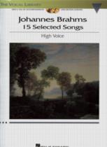 Brahms 15 Selected Songs Book & Cd High Voice Sheet Music Songbook