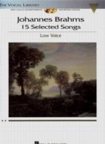 Brahms 15 Selected Songs Book & Cd Low Voice Sheet Music Songbook
