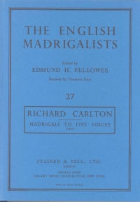 Carlton Madrigals To Five Voices Sheet Music Songbook