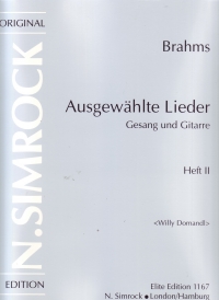 Brahms Songs 15 Selected Vol 2 Low Voice Sheet Music Songbook