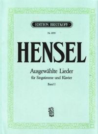 Hensel Ausgewahlte Lieder Volume 1 Voice Piano Sheet Music Songbook