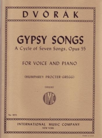 Dvorak Gypsy Songs Op55 High Voice Sheet Music Songbook
