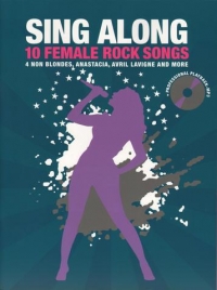 Sing Along 10 Female Rock Songs Book & Cd Sheet Music Songbook