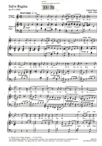 Faure Ave Maria Ab & Salve Regina F Op67 Sheet Music Songbook