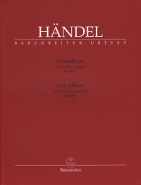 Handel Aria Album From His Operas Bass Sheet Music Songbook