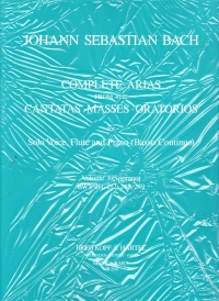 Bach Complete Arias Vol 3 Soprano Flute & Piano Sheet Music Songbook
