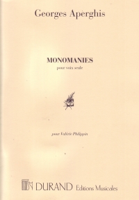 Aperghis Monomanies Solo Voice Sheet Music Songbook