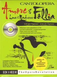 Cantolopera Love & Madness Arias For Soprano + Cd Sheet Music Songbook