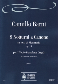 Barni 8 Notturni A Canone On Metastasio Op. 19 Sheet Music Songbook