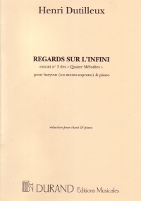Dutilleux Regards Sur Linfini Voice & Piano Sheet Music Songbook