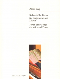 Berg Seven Early Songs Voice & Piano German Only Sheet Music Songbook