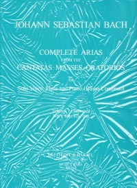 Bach Complete Arias Vol 1 Soprano Flute & Piano Sheet Music Songbook