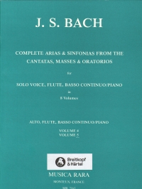 Bach Complete Arias Vol 5 Alto Flute & Piano Sheet Music Songbook