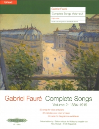 Faure Complete Songs Vol 2 1884-1919 High Voice Sheet Music Songbook