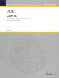Bizet Carmen Arias For Baritone & Piano Sheet Music Songbook