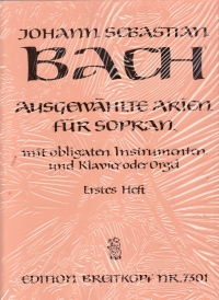Bach Ausgewahlte Arien Fur Sopran 1 Sheet Music Songbook