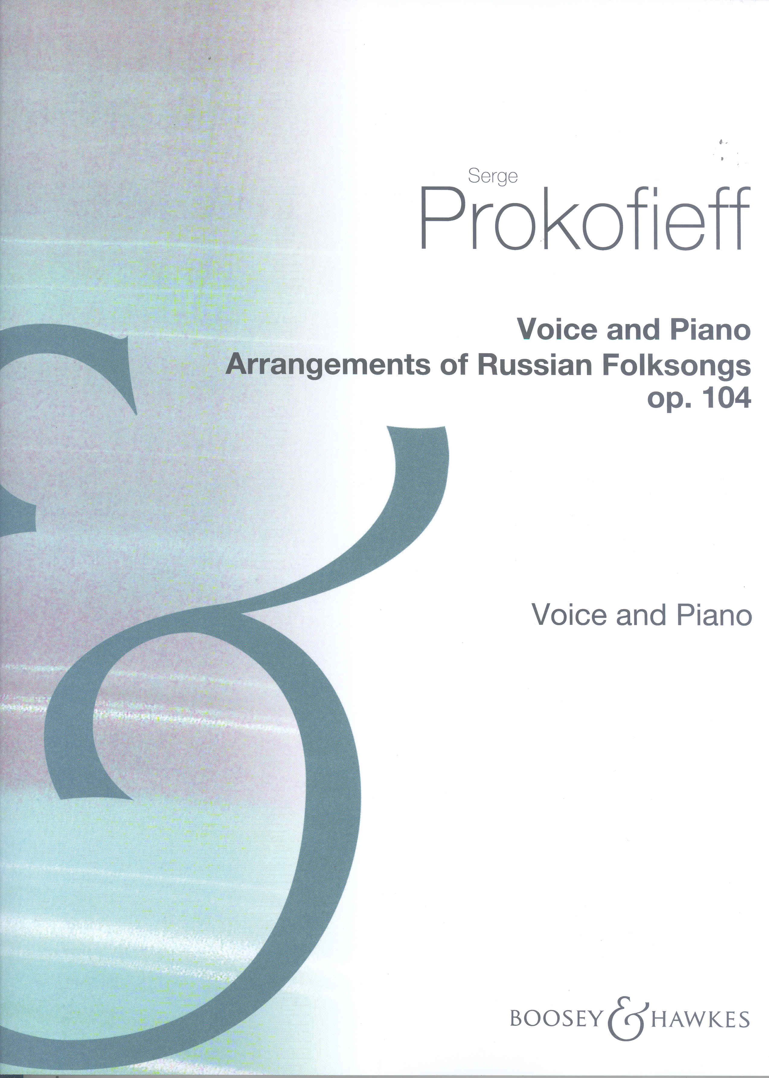 Prokofiev 12 Russian Folksongs Op104 Vce/pf Sheet Music Songbook