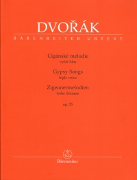 Dvorak Gypsy Songs Op55 High Voice & Piano Sheet Music Songbook