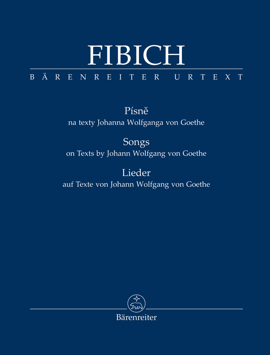 Fibich Songs On Texts By Goethe Voice & Piano Sheet Music Songbook
