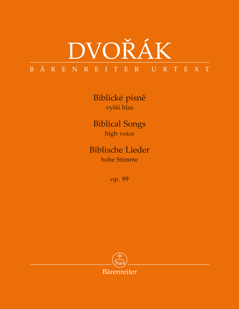 Dvorak Biblical Songs Op99 High Voice & Piano Sheet Music Songbook