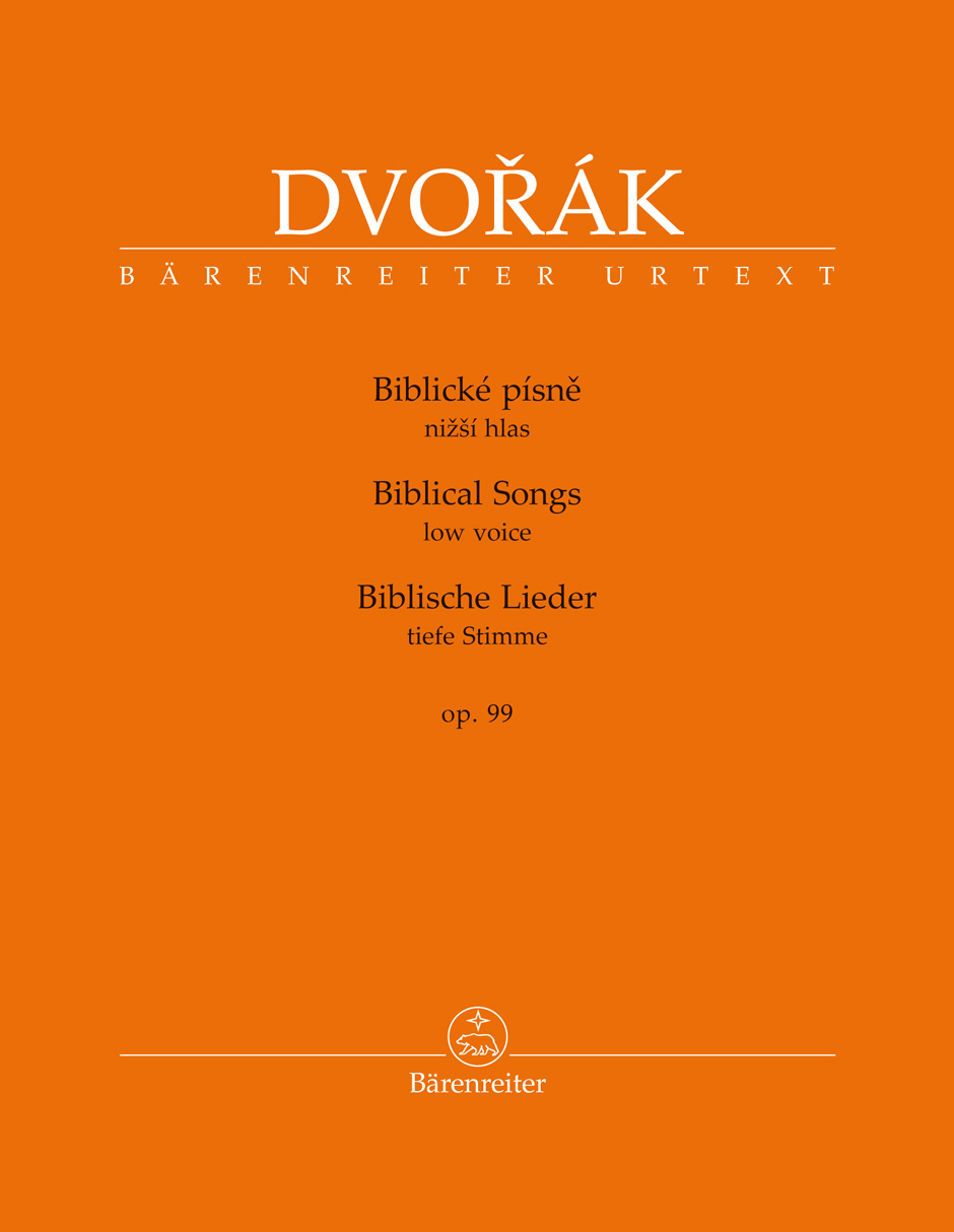 Dvorak Biblical Songs Op99 Low Voice & Piano Sheet Music Songbook