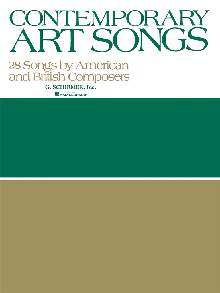 Contemporary Art Songs 28 Songs American & British Sheet Music Songbook