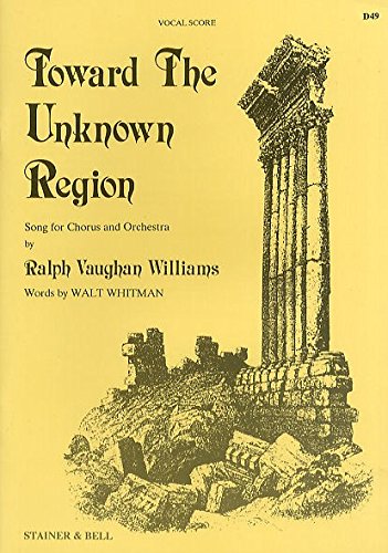 Vaughan Williams Toward The Unknown Region Voc Sc Sheet Music Songbook