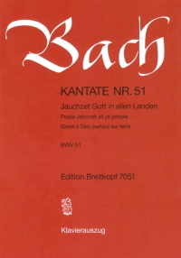 Bach Cantata Bwv 51 Jauchzet Gott In Allen Landen Sheet Music Songbook