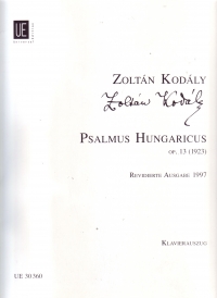 Kodaly Psalmus Hungaricus Psalm 55 Satb Vocalscore Sheet Music Songbook