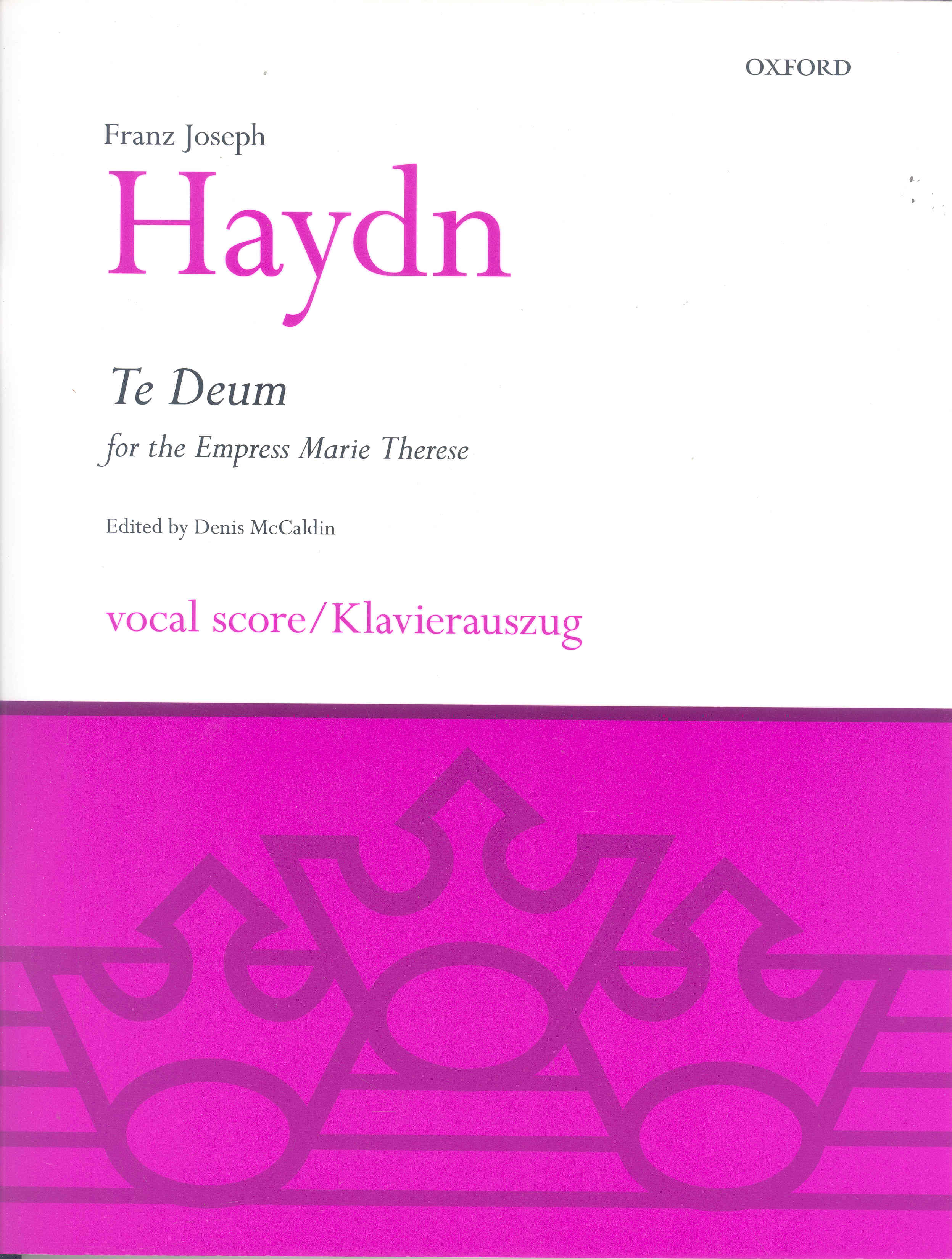 Haydn Te Deum Empress Marie Therese Vocal Score Sheet Music from Music