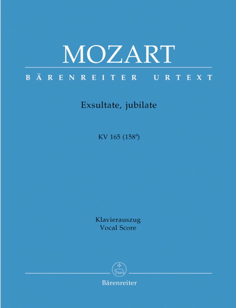 Mozart Exsultate Jubilate (k 165)latin Vocal Score Sheet Music Songbook