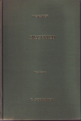 Wagner Siegfried Ring Cycle 3 Hardback Sheet Music Songbook