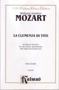 Mozart La Clemenza Di Tito Ital/ger Sheet Music Songbook