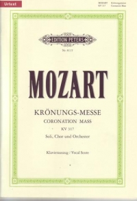 Mozart Coronation Mass C K 317 (lat) Vsc Sheet Music Songbook