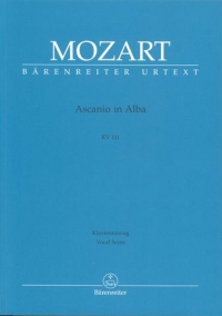 Mozart Ascanio In Alba Kv111 Vocal Score Sheet Music Songbook