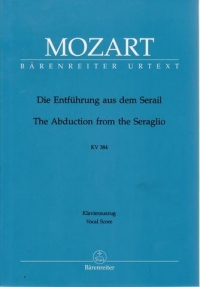 Mozart Die Entfuhrung Vocal Score (german) Sheet Music Songbook