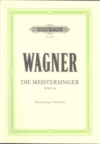 Wagner Die Meistersinger Vocal Score German Sheet Music Songbook