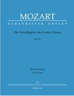 Mozart Die Schuldigkeit Des Ersten Gebots K35 Sheet Music Songbook